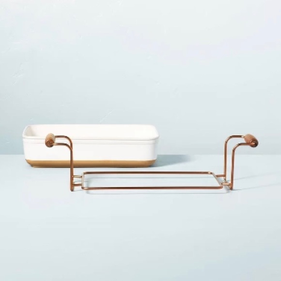 4.25qt Oven-to-Table Stoneware Baking Dish Cream - Hearth & Hand with Magnolia - Picture 3 of 4